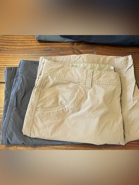 Two pairs Marmot Men’s shorts. Navy and Khaki. Great condition and like new.